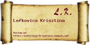 Lefkovics Krisztina névjegykártya